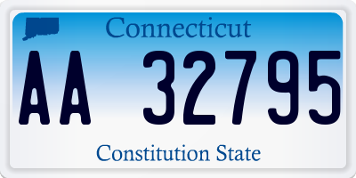 CT license plate AA32795