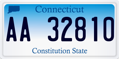 CT license plate AA32810