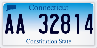 CT license plate AA32814