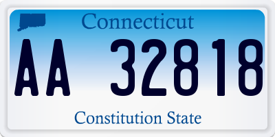 CT license plate AA32818