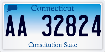 CT license plate AA32824