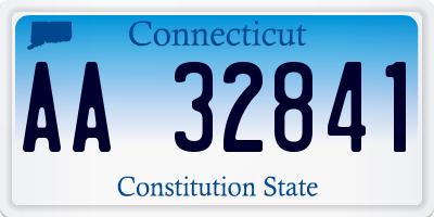 CT license plate AA32841