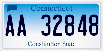 CT license plate AA32848