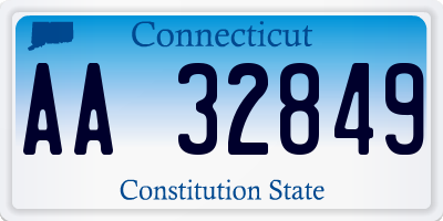 CT license plate AA32849