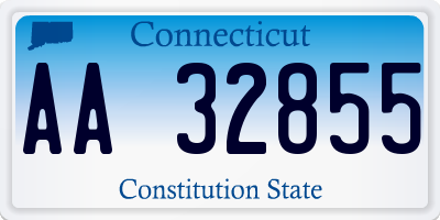 CT license plate AA32855