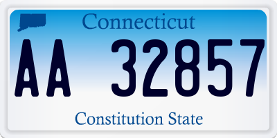 CT license plate AA32857