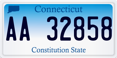 CT license plate AA32858