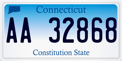 CT license plate AA32868