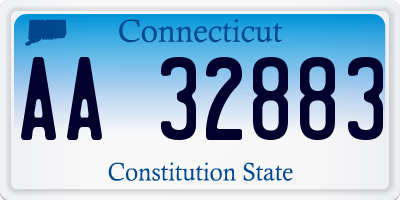 CT license plate AA32883