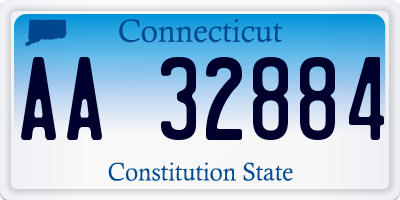 CT license plate AA32884