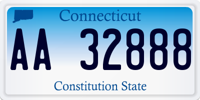 CT license plate AA32888