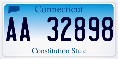CT license plate AA32898