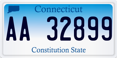 CT license plate AA32899