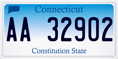 CT license plate AA32902