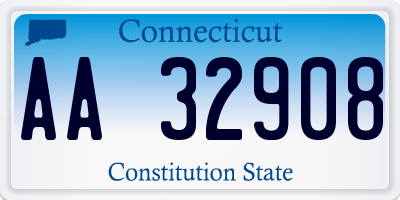 CT license plate AA32908