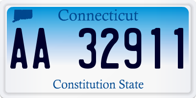 CT license plate AA32911