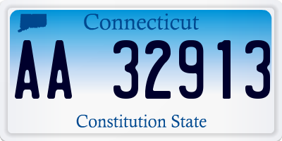 CT license plate AA32913