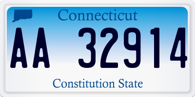 CT license plate AA32914