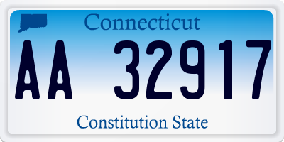 CT license plate AA32917