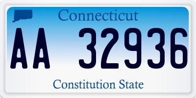 CT license plate AA32936
