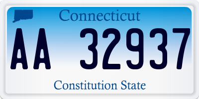 CT license plate AA32937