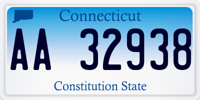 CT license plate AA32938