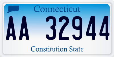 CT license plate AA32944