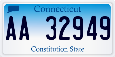 CT license plate AA32949