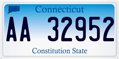CT license plate AA32952