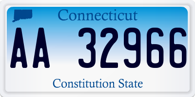 CT license plate AA32966