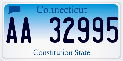 CT license plate AA32995