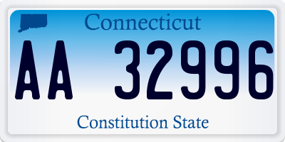 CT license plate AA32996
