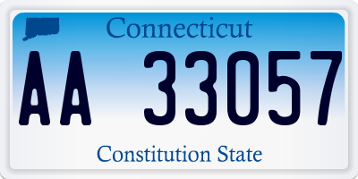 CT license plate AA33057