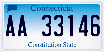 CT license plate AA33146