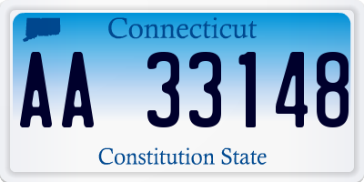 CT license plate AA33148