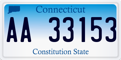 CT license plate AA33153