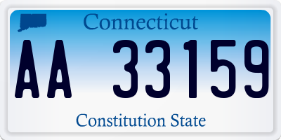 CT license plate AA33159