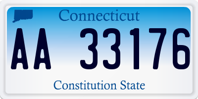 CT license plate AA33176