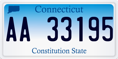 CT license plate AA33195