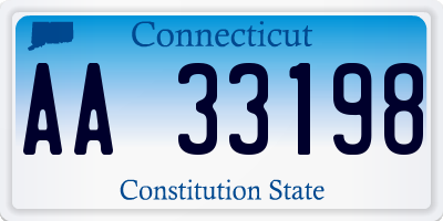 CT license plate AA33198