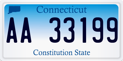 CT license plate AA33199