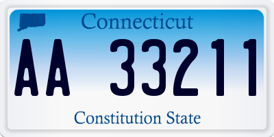 CT license plate AA33211