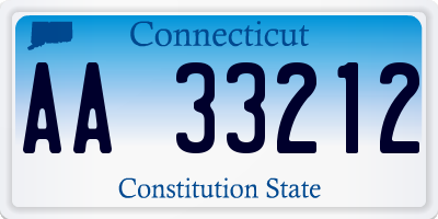 CT license plate AA33212