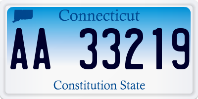 CT license plate AA33219