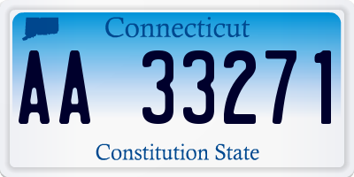 CT license plate AA33271