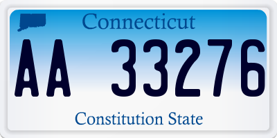 CT license plate AA33276