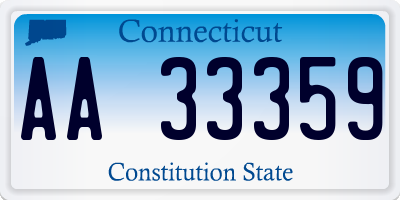 CT license plate AA33359