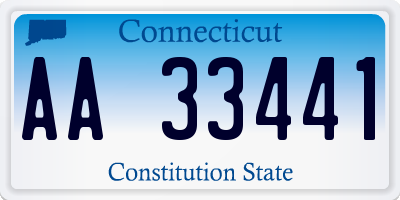 CT license plate AA33441