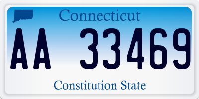 CT license plate AA33469