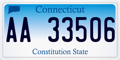CT license plate AA33506